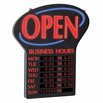 Image result for Open Hours Sign