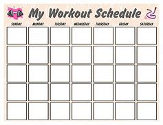 Image result for Workout Schedule Print Out