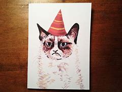 Image result for Grumpy Cat Birthdays Drawing