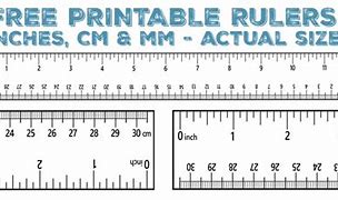 Image result for Printable Paper Ruler Measure