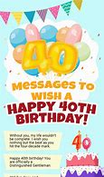 Image result for Happy 40th Birthday Quotes Wishes