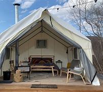 Image result for Canvas Wall Tent Camping