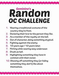 Image result for OC Drawing Challenge List