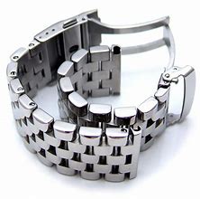Image result for Stainless Steel Watch Bracelet with Black Center