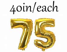 Image result for 75th Birthday Balloons