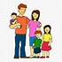 Image result for Family Clip Art 5 People