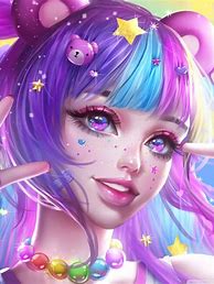 Image result for Anime Girl Galaxy Hair Wallpaper