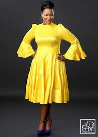 Image result for Yellow Church Dresses