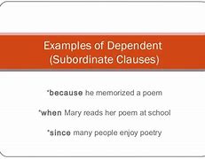 Image result for Independent and Dependent Clause Meaning