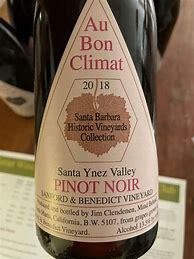 Image result for Au Bon Climat Pinot Noir Benedict