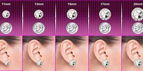 Image result for Hoop Earring mm Size Chart 11Mm vs 13Mm