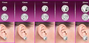 Image result for 10 mm Earring Size Chart