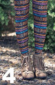 Image result for Patterned Fleece Lined Leggings