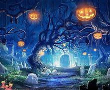 Image result for halloween cemetery nights