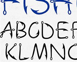 Image result for Fish Hook Letters Clip Art