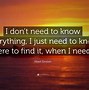 Image result for Don't Want to Know
