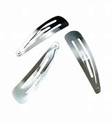 Image result for Silver Metal Snap Hair Clips