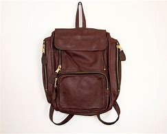 Image result for Vintage Brown Leather Backpack