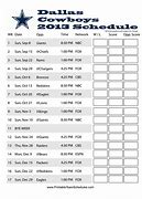 Image result for Dallas Cowboys Schedule Leages