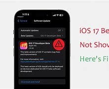 Image result for Ios17 Public Beta Not Showing On iPhone