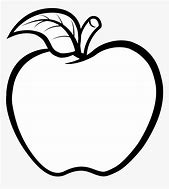 Image result for Apple Clip Art Open Black and White