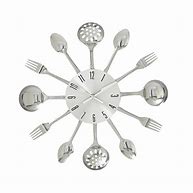 Image result for Kitchen Wall Clock Silver