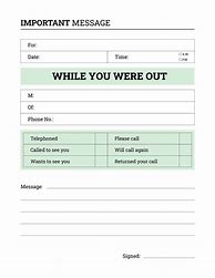 Image result for Doctor Office Phone Message Template