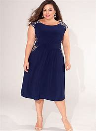 Image result for Plus Size Navy Blue Lace Dress