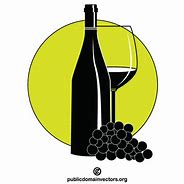 Image result for Wine Bottle and Grapes Clip Art