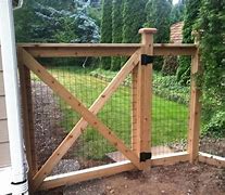 Image result for Wood Welded Wire Gate