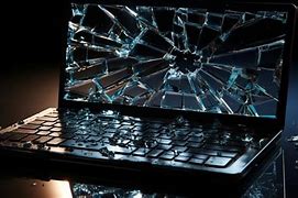 Image result for Broken Glass Laptop