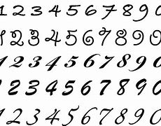 Image result for Calligraphy Number Fonts