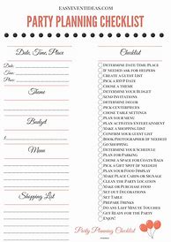 Image result for Banquet Planning Checklist