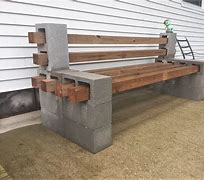 Image result for Cement Block Bench