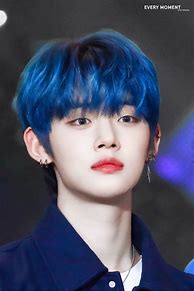 Image result for TXT YeonJun Blue Hair