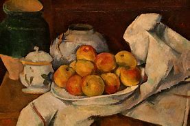 Image result for +Cezanne Apple's and Wine Bottle