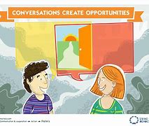 Image result for Conversation Poster Drawing