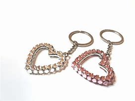 Image result for Crystal Heart Keychain Blue