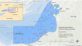 Image result for Lake Ontario Map Sunken Ships