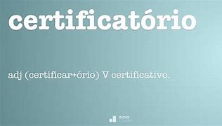 Image result for certificatorio