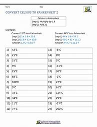 Image result for Temperature Conversion Worksheet