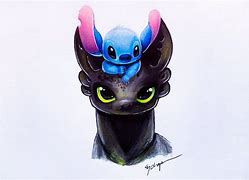 Image result for Stitch Pikachu Toothless Phone Case Art
