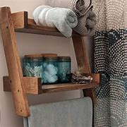Image result for Wood Ladder Towel Rack
