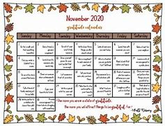 Image result for Gratitude Calendar
