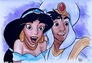 Image result for Aladdin and Jasmine Sketch