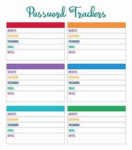 Image result for Username and Password Organizer Printable