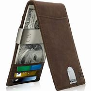 Image result for Leather Front Pocket Wallet with Money Clip