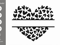 Image result for Simple Black and White Heart Monogram