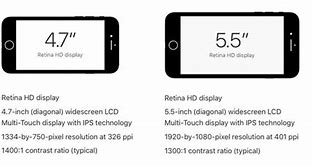 Image result for iPhone 7G vs 7 Plus Display