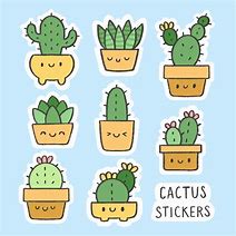 Image result for Cartoon Cactus Stickers